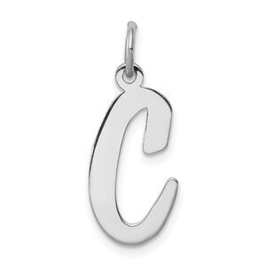 Sterling Silver Madison Collection LG Classic Script Initial C Pendant